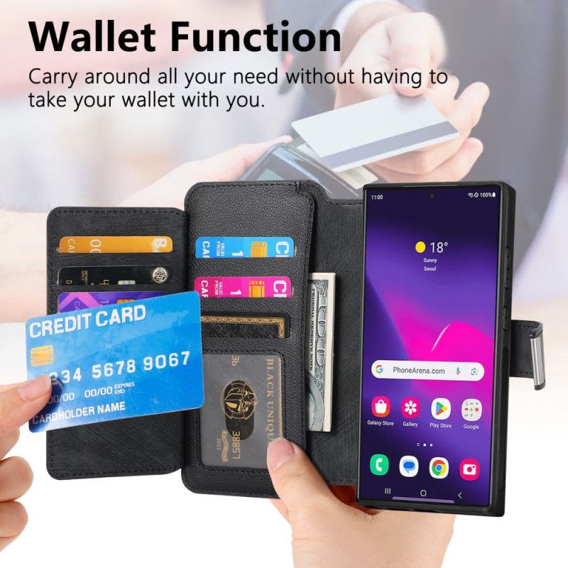 Kožený Kryt Samsung Galaxy S25 Ultra 5g Odnímatelné Magnetické Pouzdro