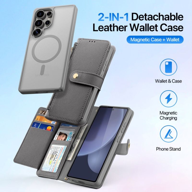 Kožený Kryt Samsung Galaxy S25 Ultra 5g Odnímatelné Pouzdro Řady Lawa Dux Ducis