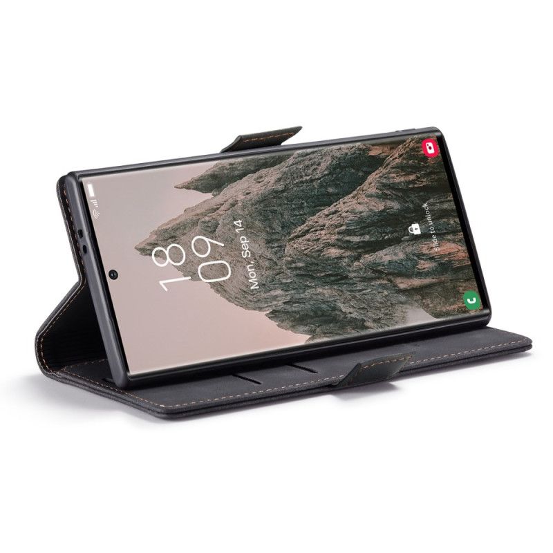 Kožený Kryt Samsung Galaxy S25 Ultra 5g Pouzdro S Efektem Semiše