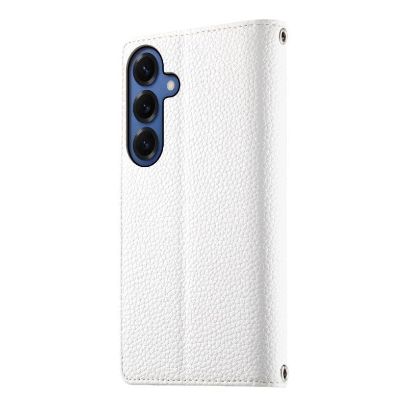 Kožený Kryt Samsung Galaxy S26 Dvoubarevná Peněženka S Popruhy