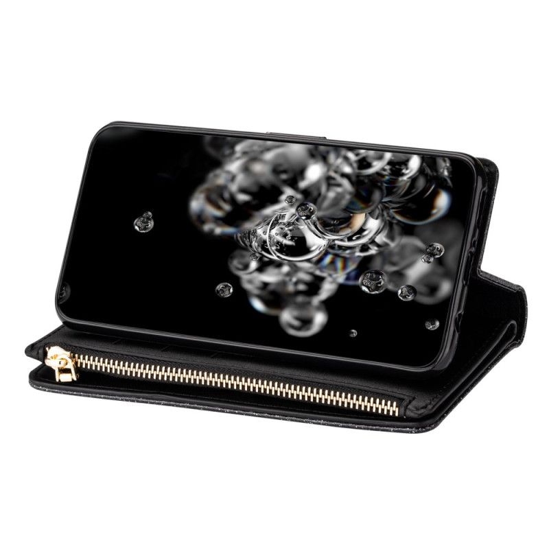 Kožený Kryt Samsung Galaxy S26 Flitrovaná Peněženka