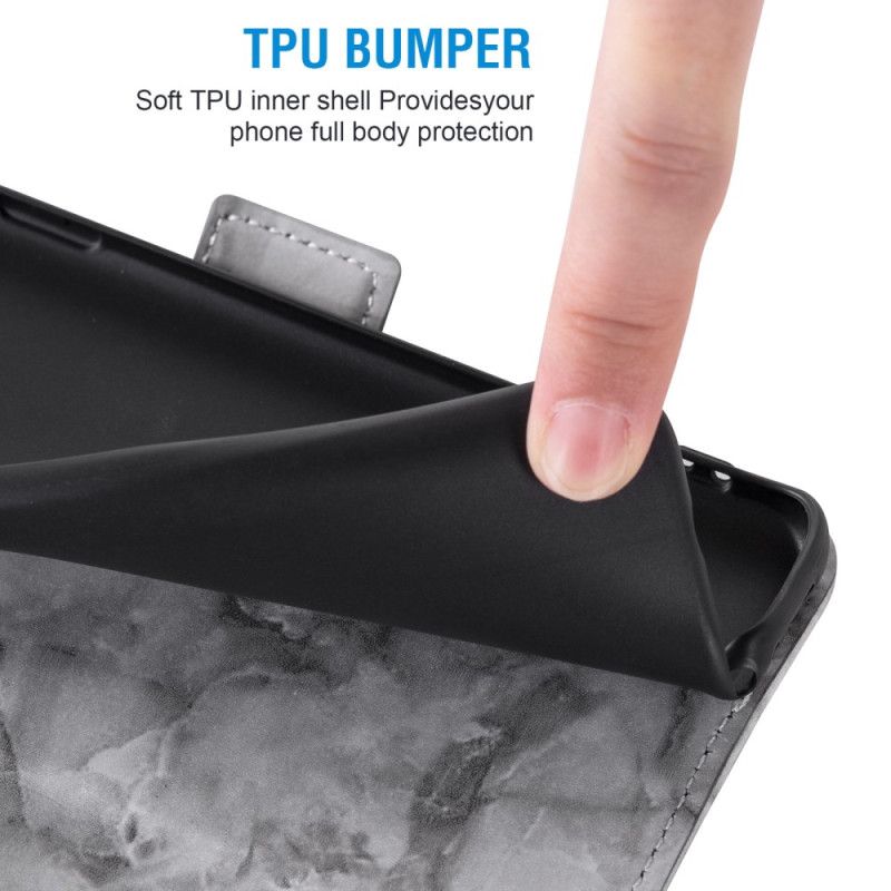 Kožený Kryt Samsung Galaxy S26 Mramorový Vzor A Dvojitá Spona