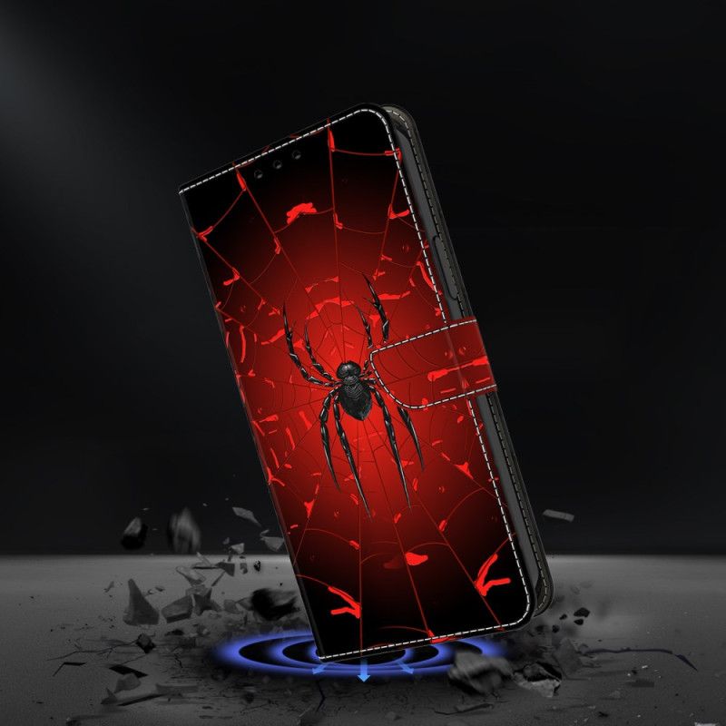 Kožený Kryt Samsung Galaxy S26 Plus Černý Pavouk