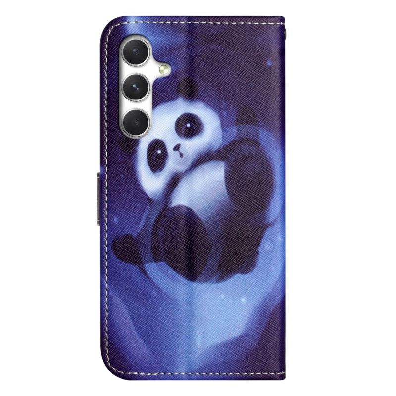 Kožený Kryt Samsung Galaxy S26 Plus Vesmírná Panda