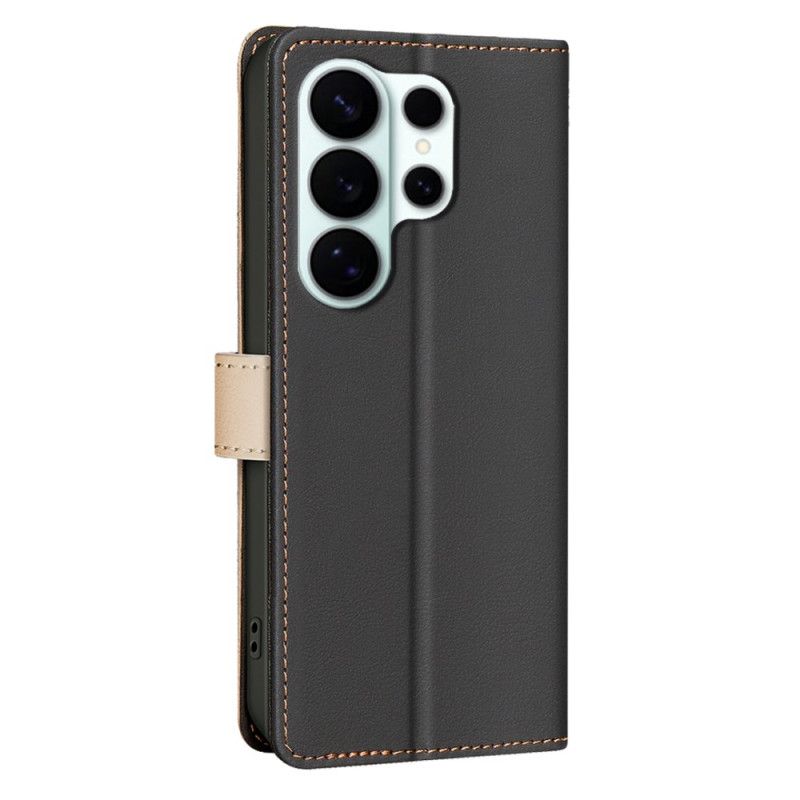 Kožený Kryt Samsung Galaxy S26 Ultra Dvoubarevná Binfen Color