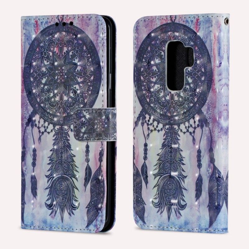 Kožený Kryt Samsung Galaxy S9 Plus Barevný Lapač Snů