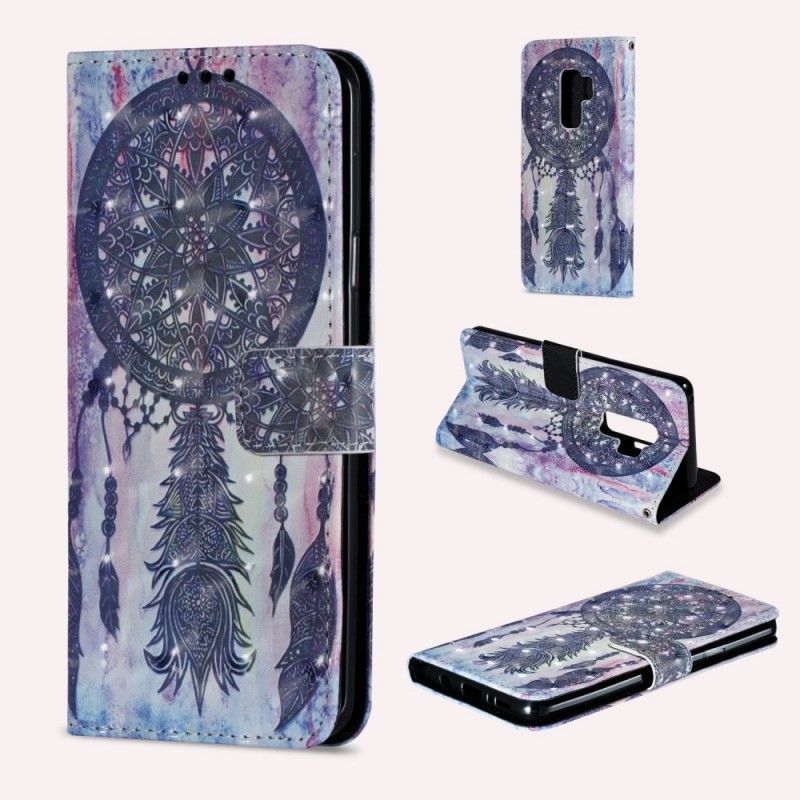 Kožený Kryt Samsung Galaxy S9 Plus Barevný Lapač Snů