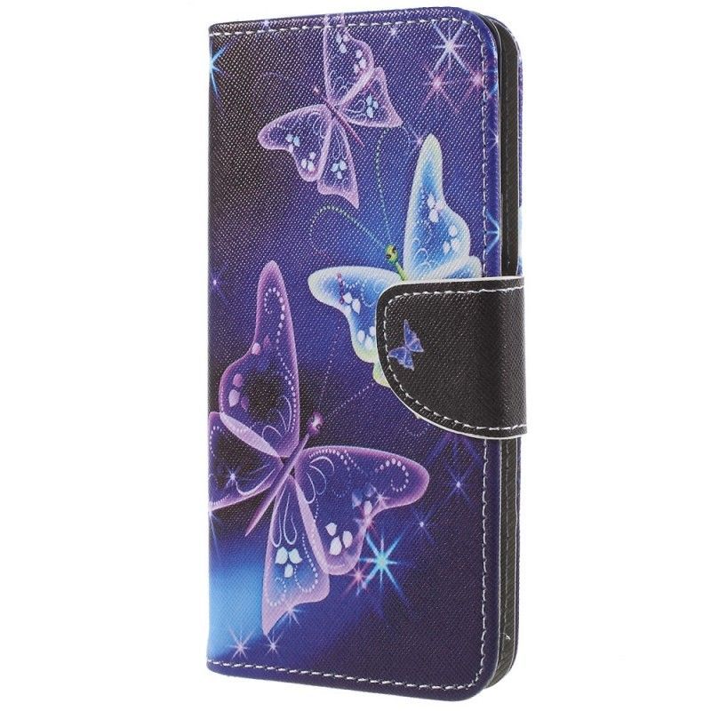 Kožený Kryt Samsung Galaxy S9 Plus Motýli