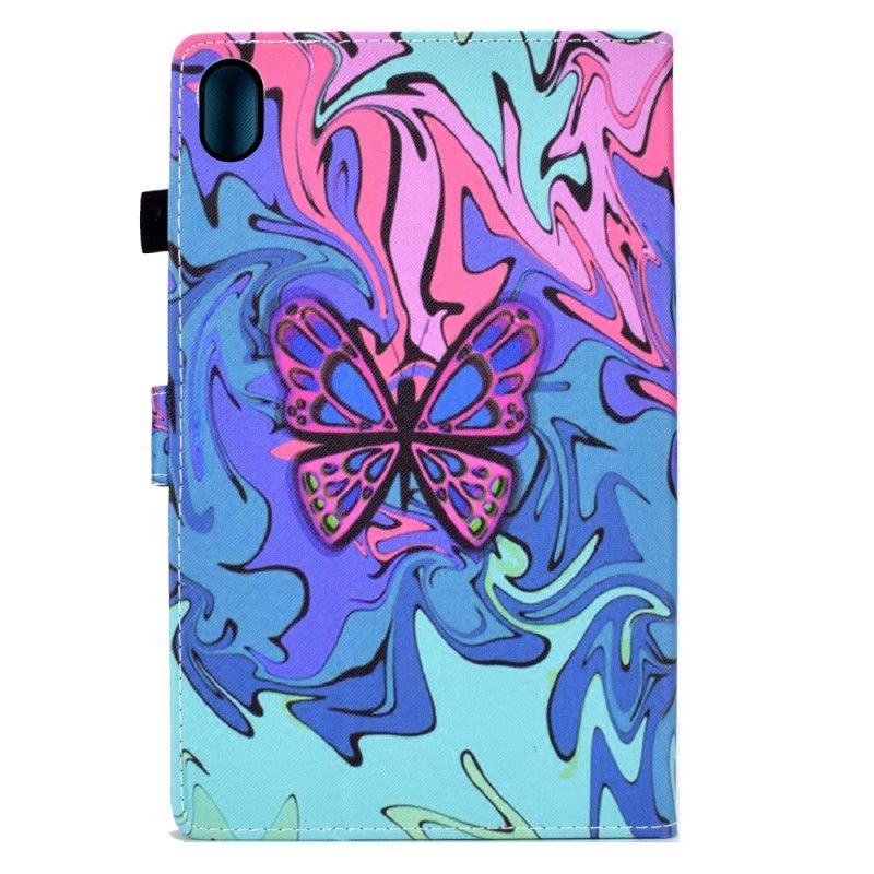 Kožený Kryt Samsung Galaxy Tab S11 Umělecký Motýl