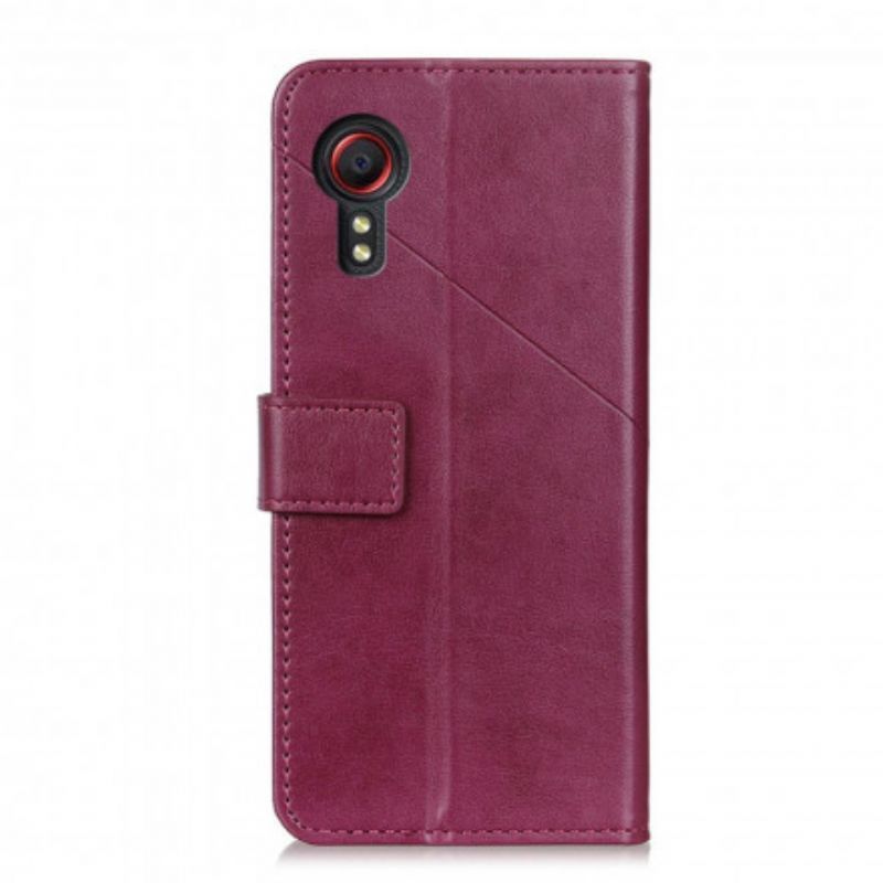 Kožený Kryt Samsung Galaxy Xcover 5 Nýt X Provedení