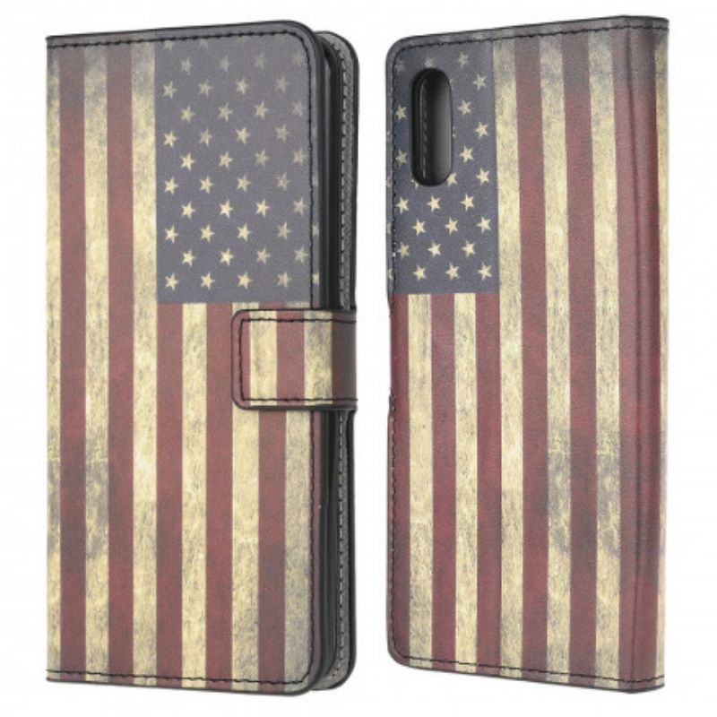 Kožený Kryt Samsung Galaxy Xcover 5 Vlajka Usa