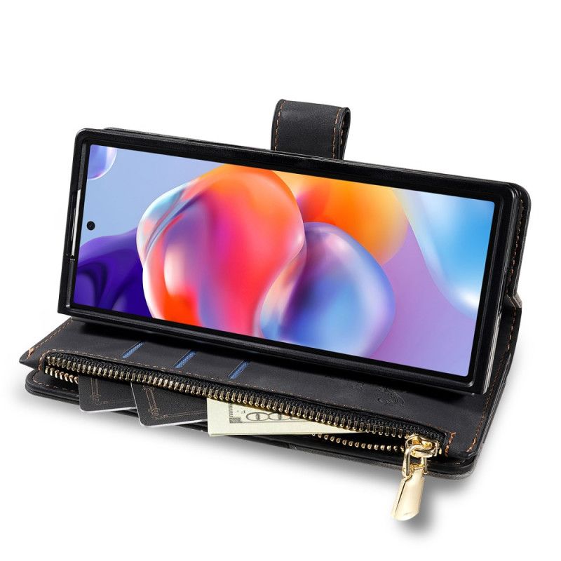 Kožený Kryt Samsung Galaxy Z Fold 7 Dvoubarevná Peněženka