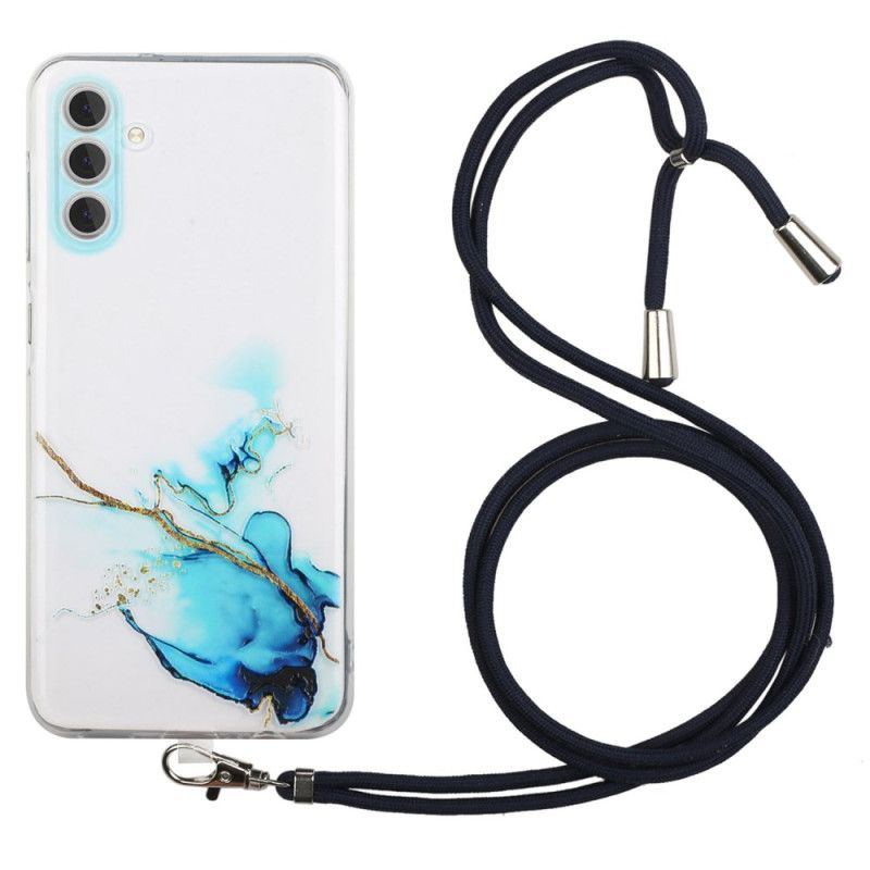 Kryt Na Samsung Galaxy A15 5g Akvarelový Mramorový Kabel