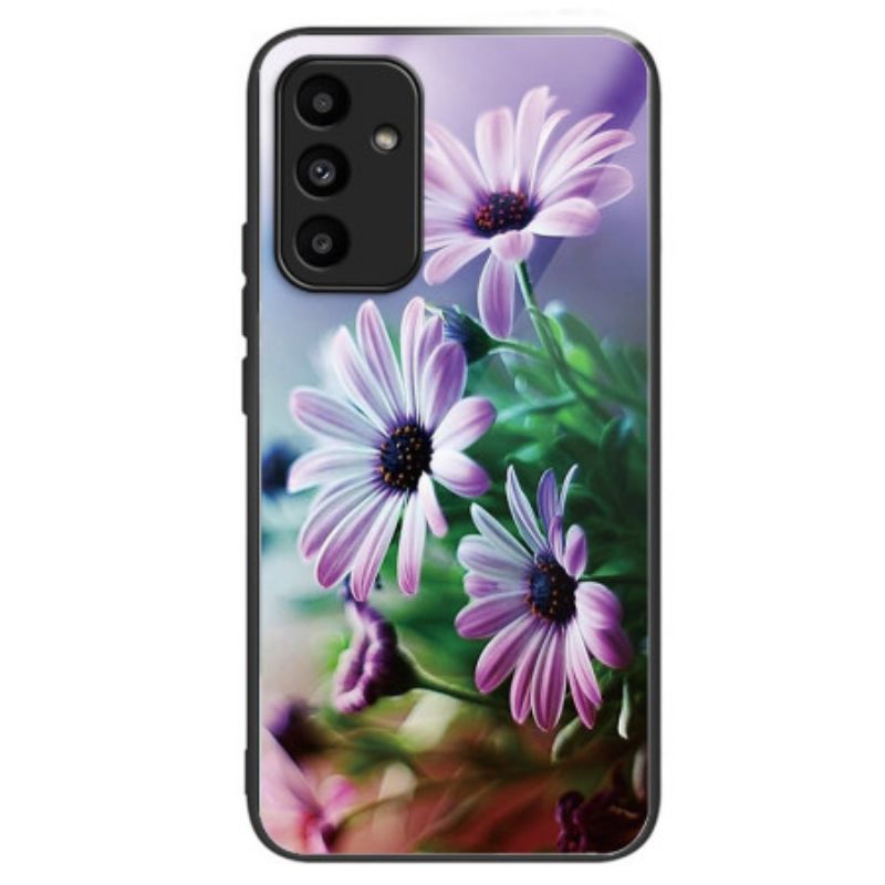 Kryt Na Samsung Galaxy A15 Chryzantémy Z Tvrzeného Skla