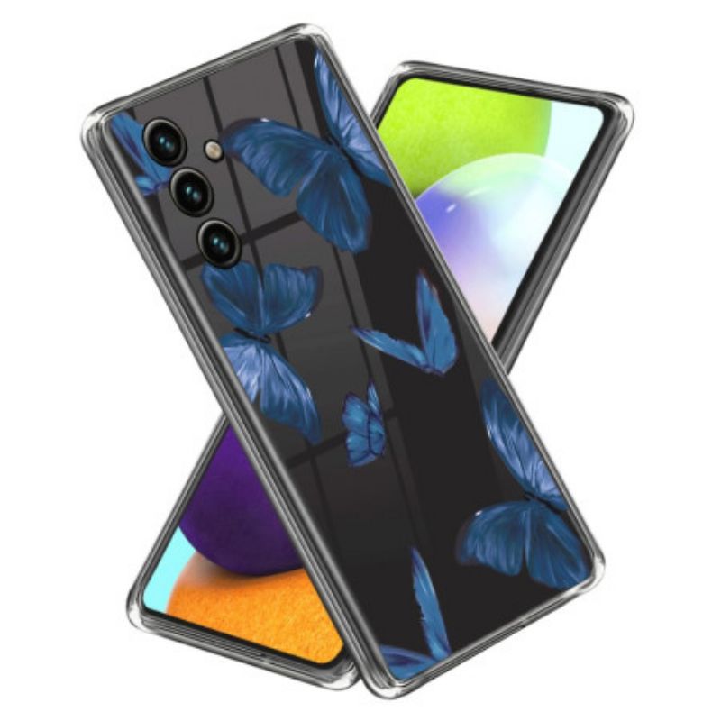 Kryt Na Samsung Galaxy A15 Modrí Motýli
