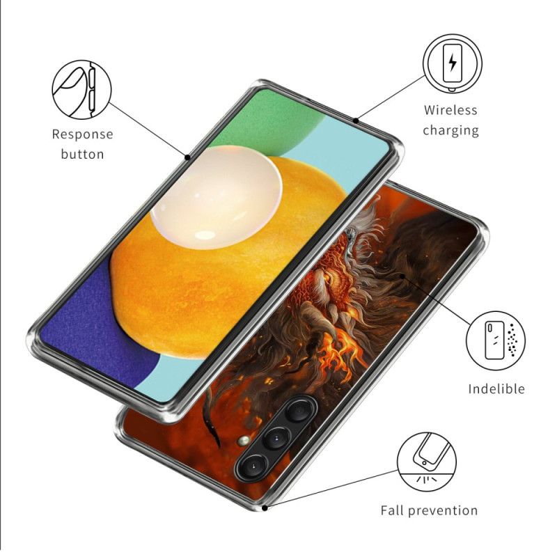 Kryt Na Samsung Galaxy A16 5g Silikon Fire Tiger