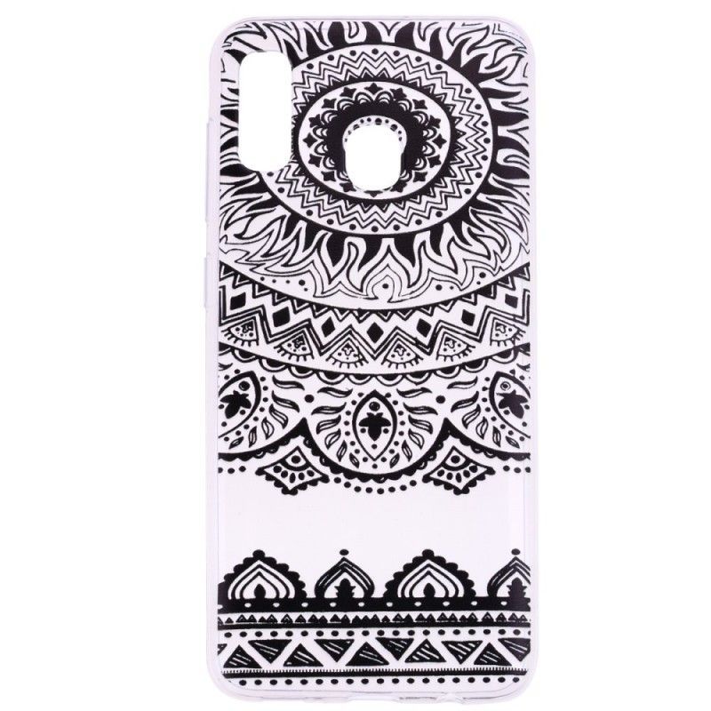 Kryt Na Samsung Galaxy A20e Průhledná Květinová Mandala