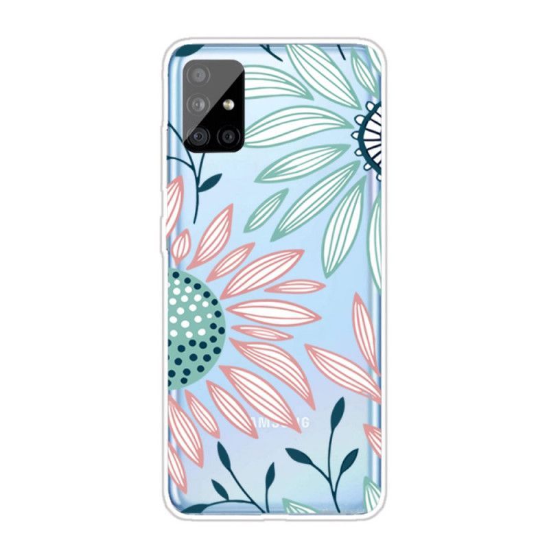 Kryt Na Samsung Galaxy A31 Průhledná Jedna Květina