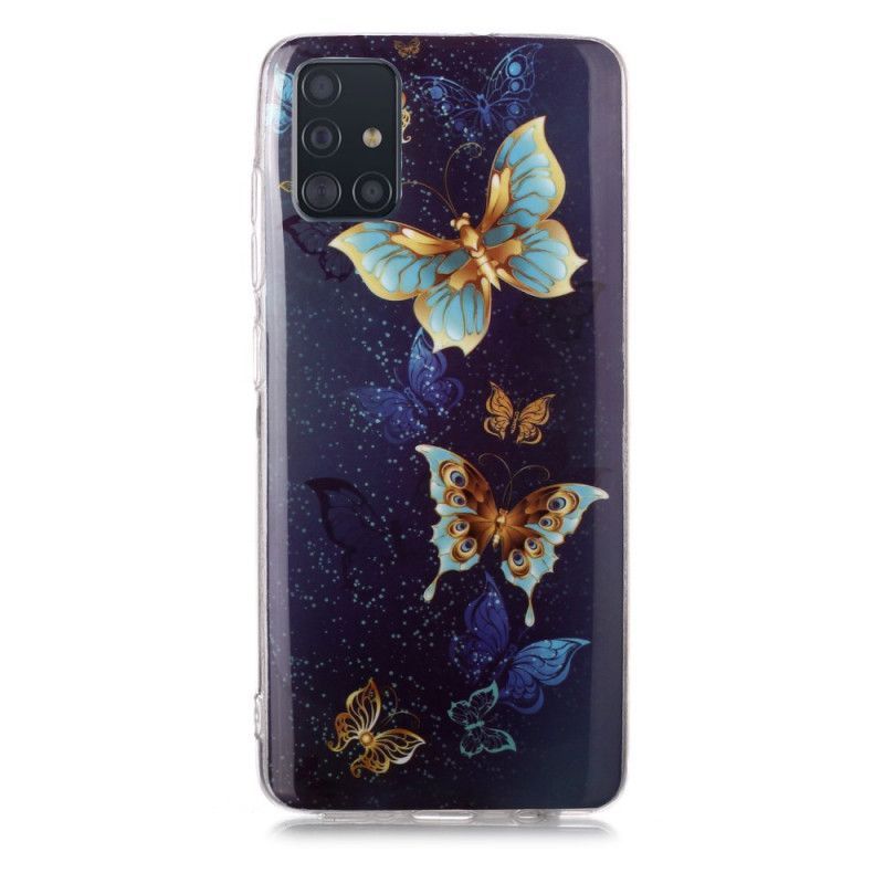 Kryt Na Samsung Galaxy A51 Řada Fluorescenčních Motýlů