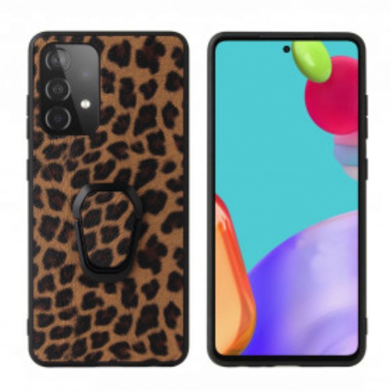 Kryt Na Samsung Galaxy A52 4G / A52 5G / A52s 5G Prsten Ve Stylu Leoparda