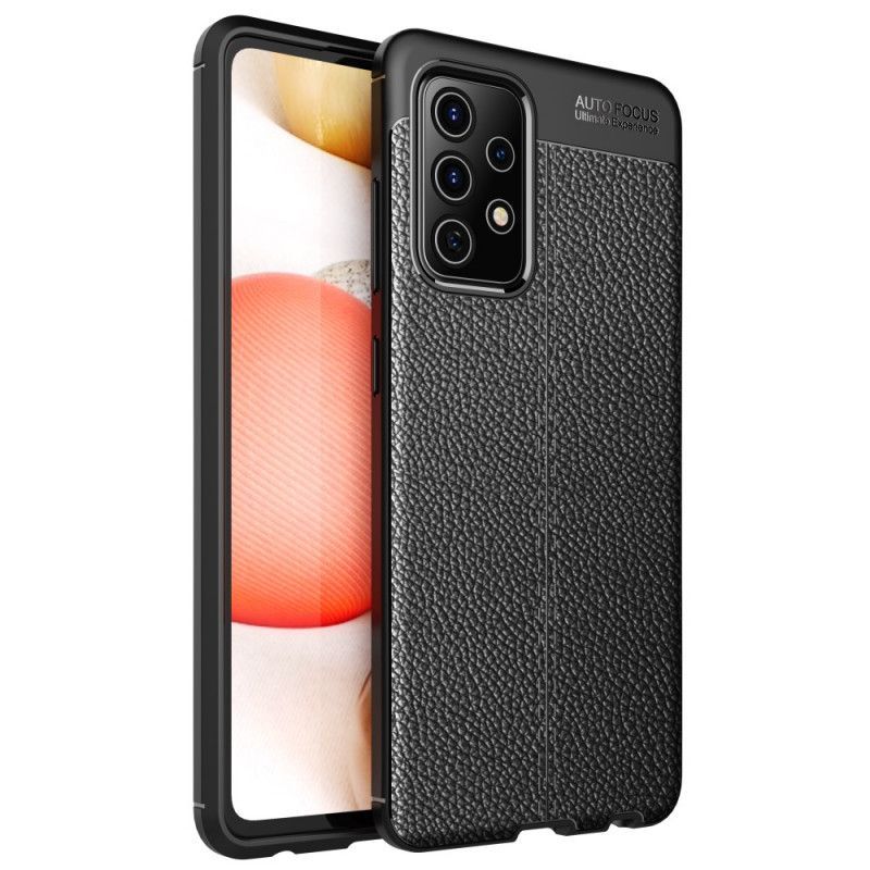 Kryt Na Samsung Galaxy A52 4g / A52 5g Litchi S Dvojitým Koženým Efektem