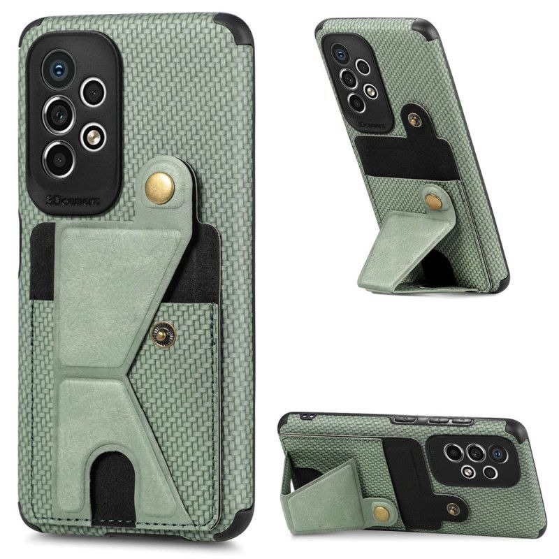 Kryt Na Samsung Galaxy A53 5G Držák Karet Z Uhlíkových Vláken