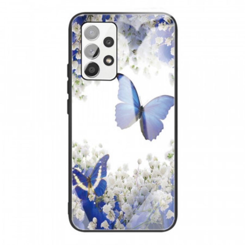 Kryt Na Samsung Galaxy A53 5G Motýli Design Tvrzené Sklo