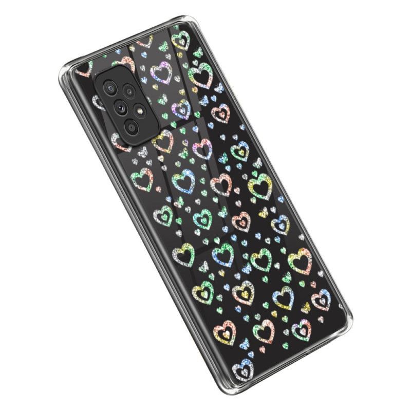 Kryt Na Samsung Galaxy A53 5G Průhledné Hvězdy / Srdce