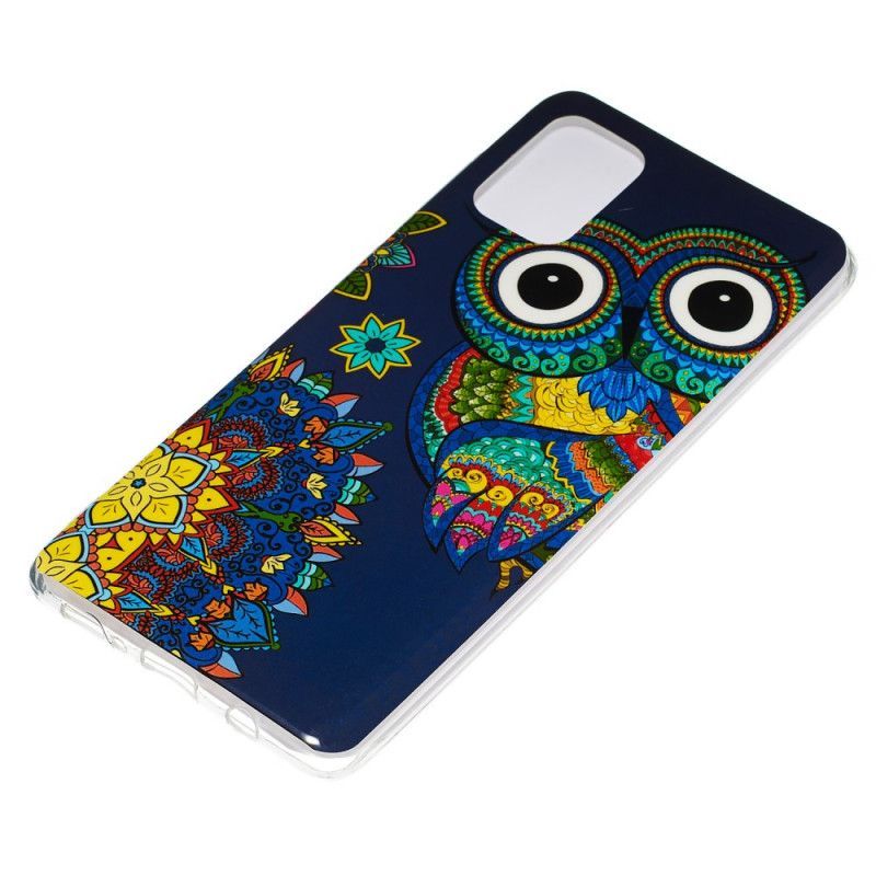 Kryt Na Samsung Galaxy A71 Fluorescenční Mandala Sova