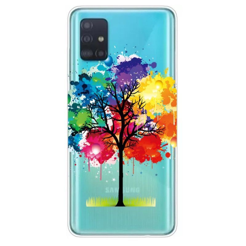 Kryt Na Samsung Galaxy A71 Průhledný Akvarelový Strom