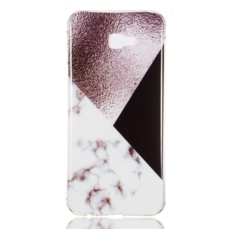 Kryt Na Samsung Galaxy J4 Plus Mramorový Efekt Fialové Geometrie