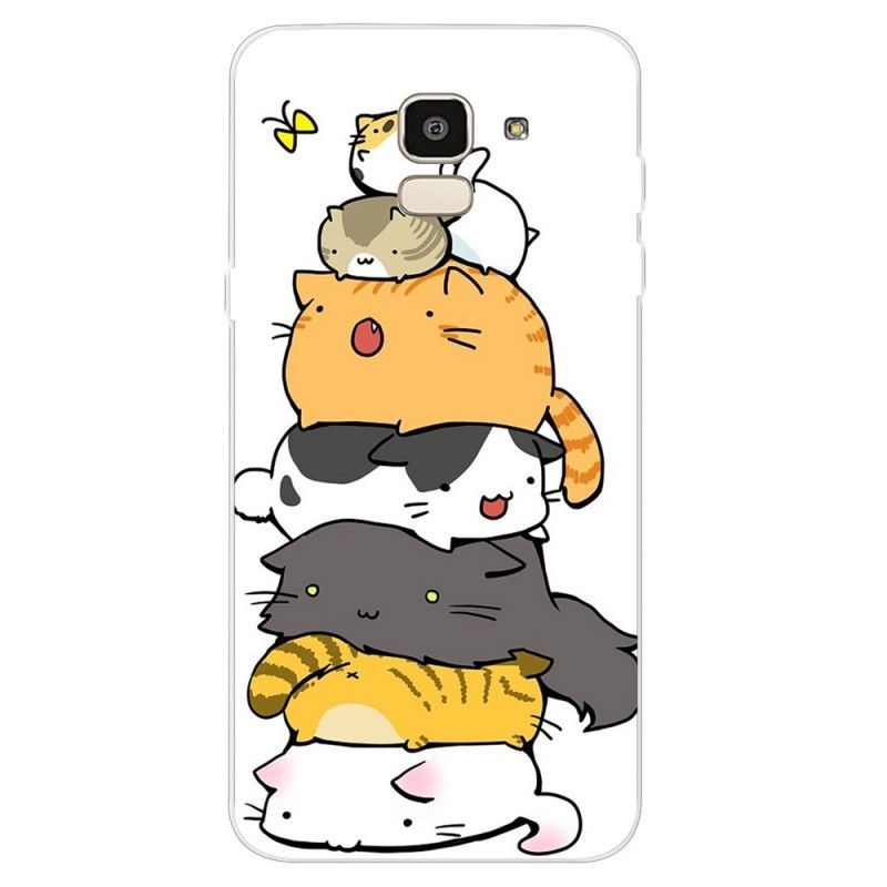 Kryt Na Samsung Galaxy J6 Spousta Kreslených Koček