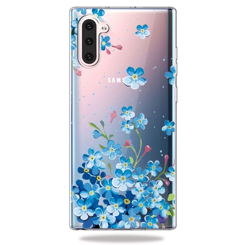 Kryt Na Samsung Galaxy Note 10 Modré Květy