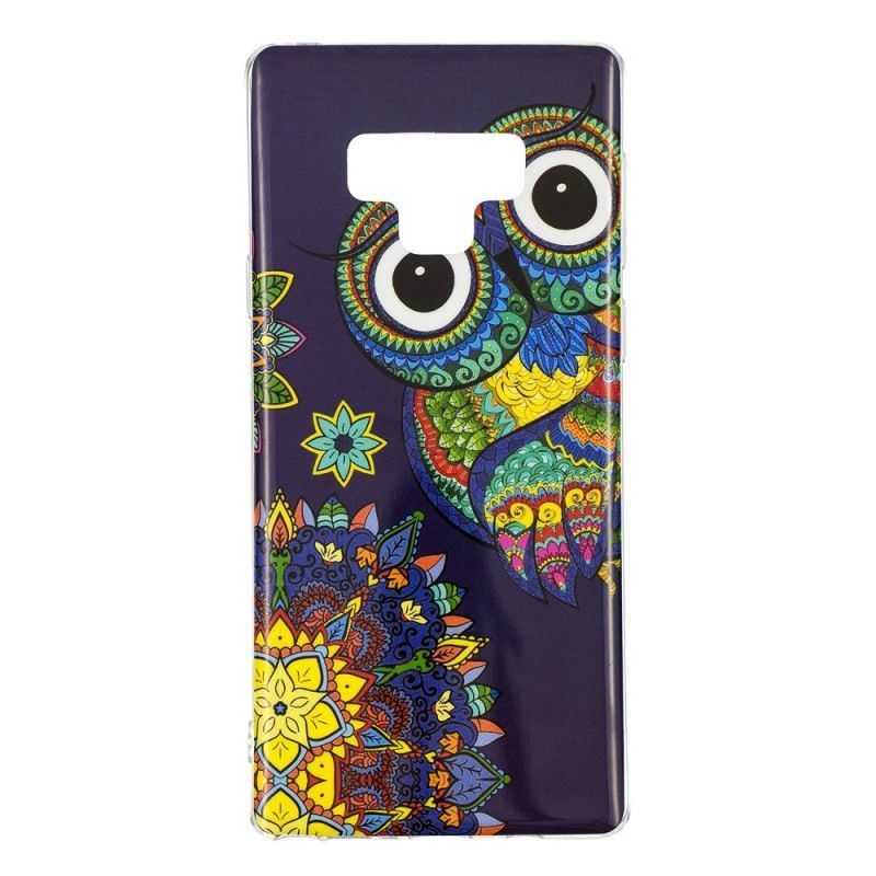 Kryt Na Samsung Galaxy Note 9 Fluorescenční Mandala Sova