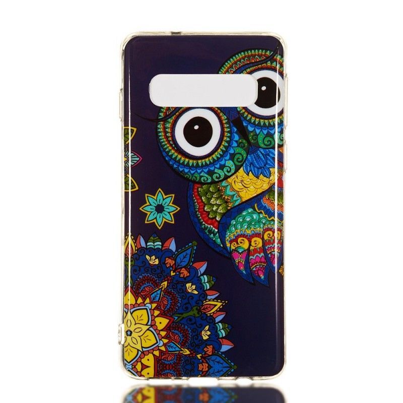 Kryt Na Samsung Galaxy S10 Fluorescenční Mandala Sova