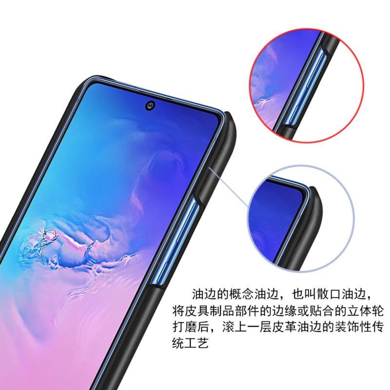 Kryt Na Samsung Galaxy S10 Lite Ksq Dvoubarevný Kožený Efekt