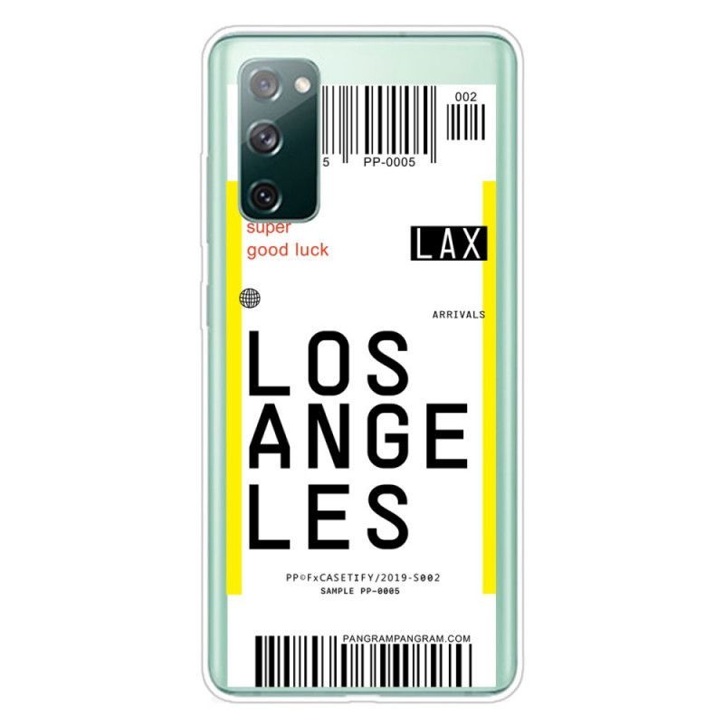 Kryt Na Samsung Galaxy S20 Fe Palubní Vstupenka Do Los Angeles