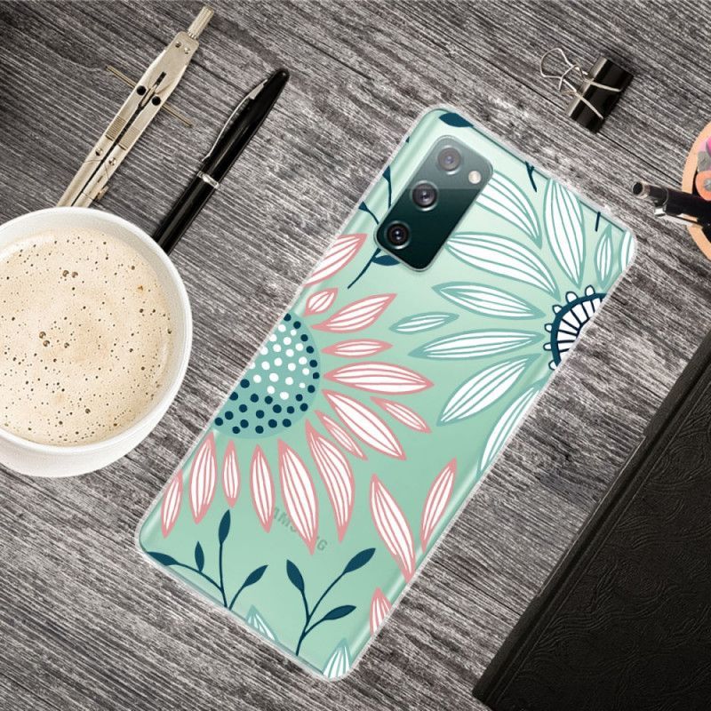 Kryt Na Samsung Galaxy S20 Fe Průhledná Jedna Květina