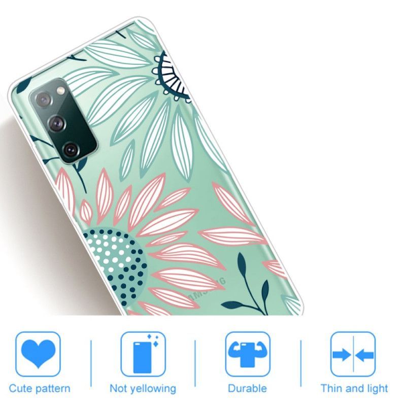 Kryt Na Samsung Galaxy S20 Fe Průhledná Jedna Květina