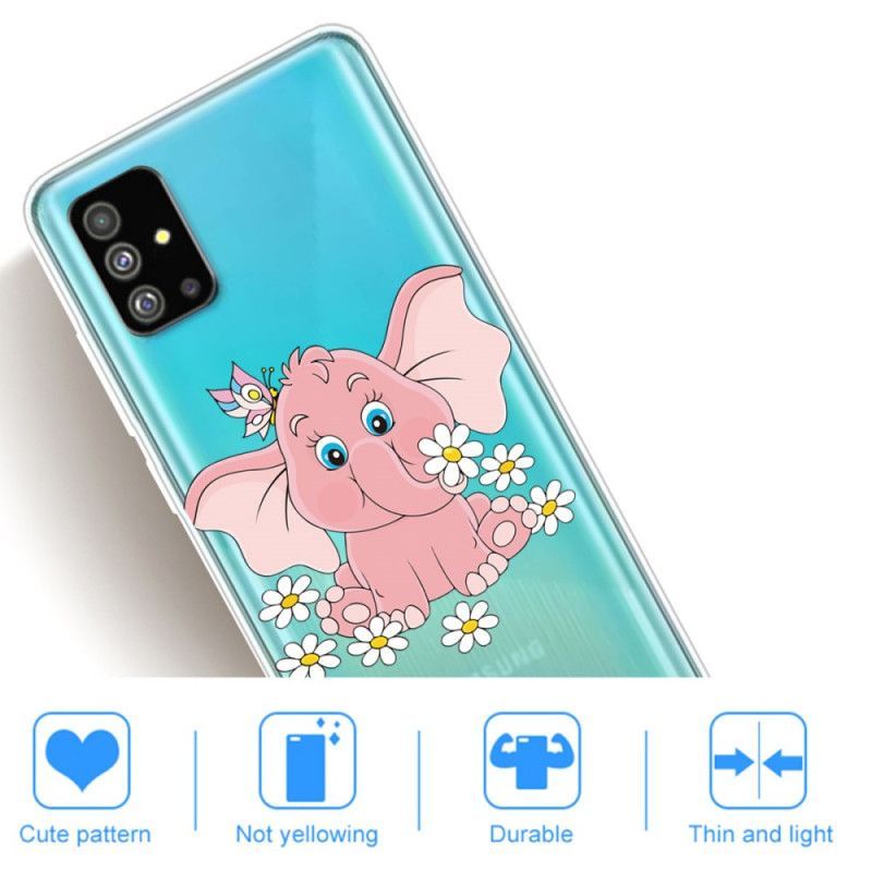 Kryt Na Samsung Galaxy S20 Průhledný Růžový Slon