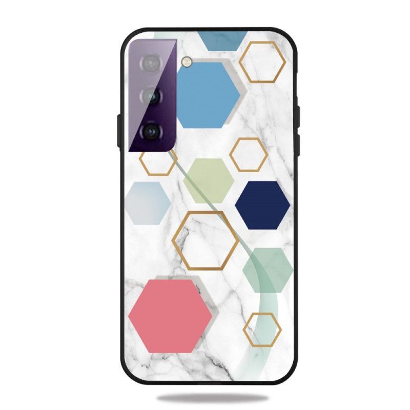 Kryt Na Samsung Galaxy S21 5g Barevný Geometrický Mramor