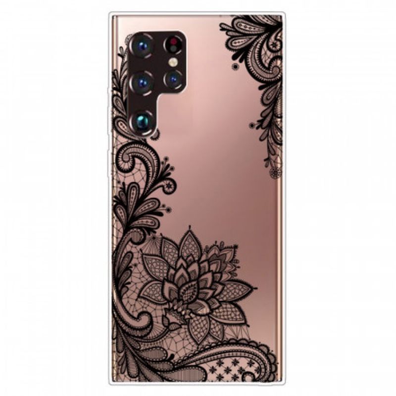 Kryt Na Samsung Galaxy S22 Ultra 5G Nádherná Krajka