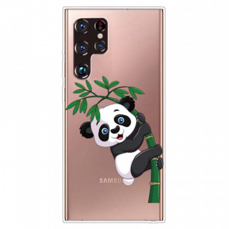 Kryt Na Samsung Galaxy S22 Ultra 5G Panda Na Bambusu