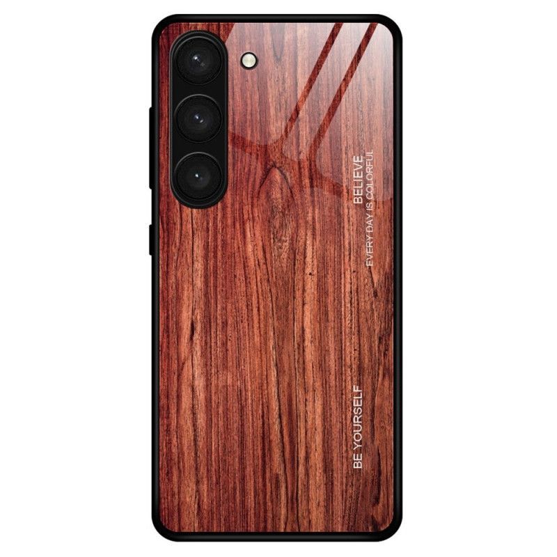 Kryt Na Samsung Galaxy S23 Plus 5G Dřevěné Designové Tvrzené Sklo
