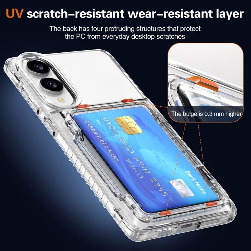 Kryt Na Samsung Galaxy S25 5g Edge Průhledný A S Držákem Na Karty