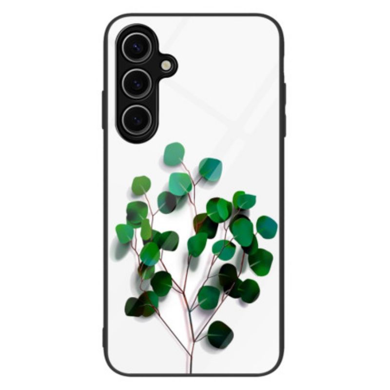 Kryt Na Samsung Galaxy S25 5g Tvrzené Sklo Se Zelenými Listy