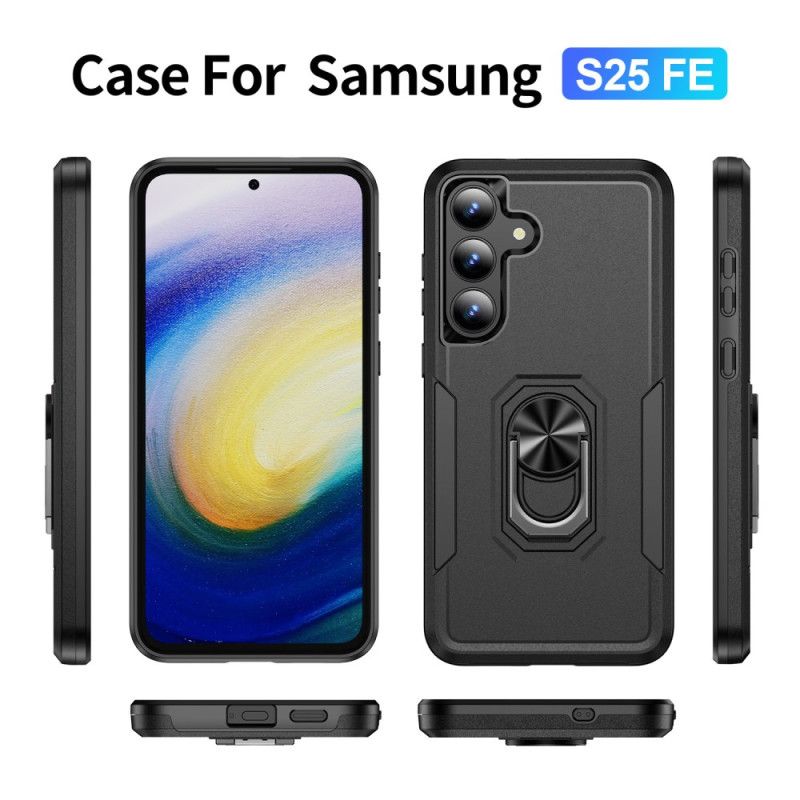 Kryt Na Samsung Galaxy S25 Fe Držák Na Prsten S Kovovým Efektem