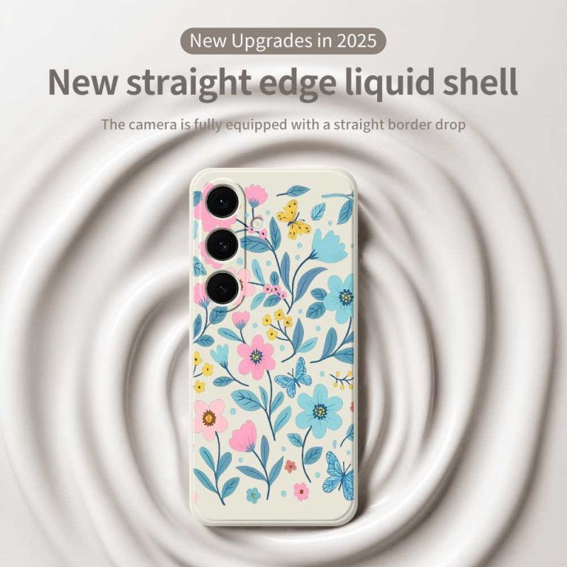 Kryt Na Samsung Galaxy S25 Fe Květinový Silikon