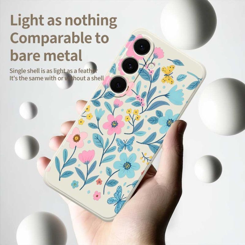 Kryt Na Samsung Galaxy S25 Fe Květinový Silikon