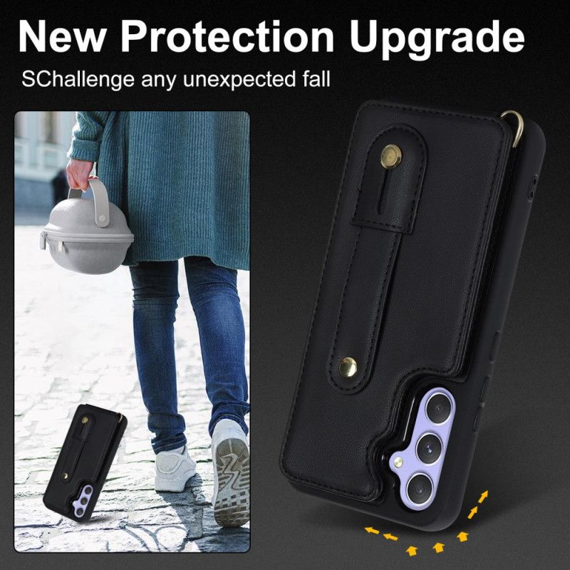 Kryt Na Samsung Galaxy S25 Plus 5g Pouzdro Na Karty A Popruh